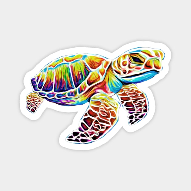 Sea Turtle No. 3 Magnet by RockettGraph1cs