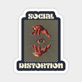 Hand Eyes Social Distortion Magnet