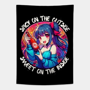 Hot sauce Anime girl Tapestry