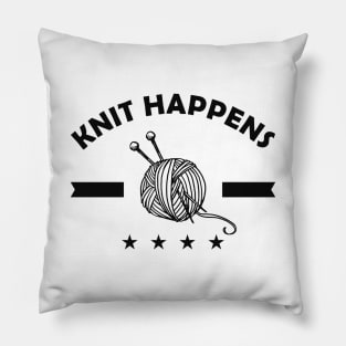 Knitter -Knit happens Pillow