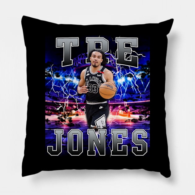 Tre Jones Pillow by Gojes Art