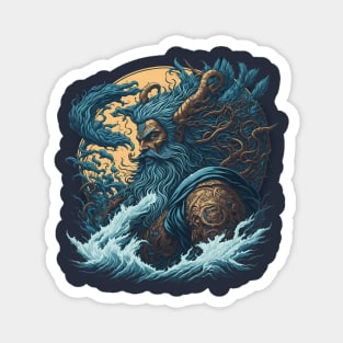 poseidon art Magnet