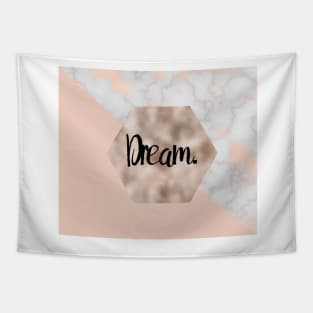 Dream on rose gold pattern Tapestry