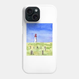 Whimsical Lighthouse Mixed Media Phone Case