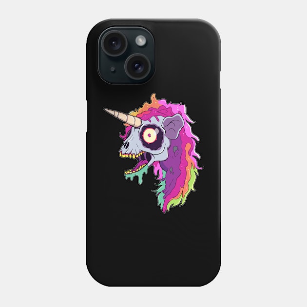 Heavy Music Lover Zombie Unicorn Heavy Metal Phone Case by QQdesigns