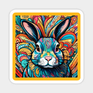 Rainbow Hare #002 Magnet