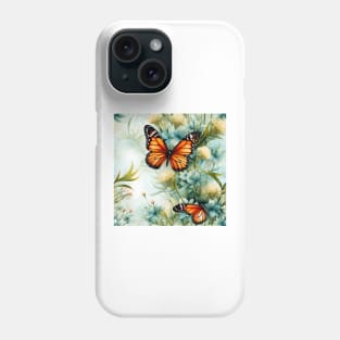 Monarch Butterflies Watercolor 16 Phone Case