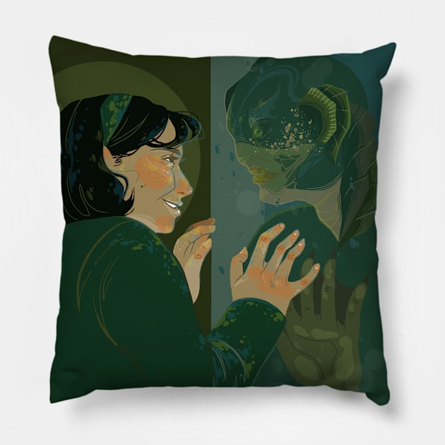 The shape of water Pillow by Dreww