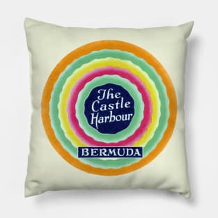 1940's Castle Harbour Bermuda Pillow