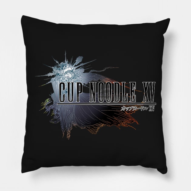 Cup Noodle XV Pillow by MusicGameShirts