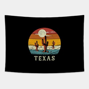 Retro Vintage Saguaro Cactus Cactus Sunset Desert Cactaceae Tapestry