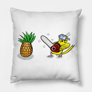 Never Half Ass Anything - Funny Budgie Art Pillow