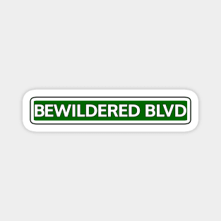 Bewildered Blvd Street Sign Magnet