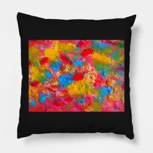 Blooming Meadow. Flowers Abstract Pattern. Pillow