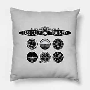 Classically trained pilot with prop and steam instruments Pillow