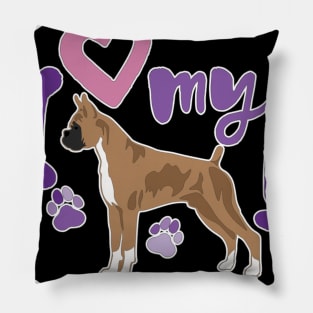 I Love My Boxer Pillow