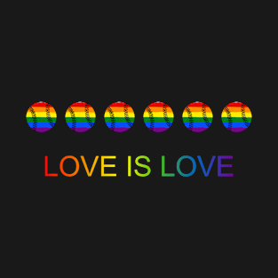 Love is Love - Pride Rainbow Baseball T-Shirt