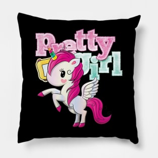 Unicorn Pretty Girl Pillow