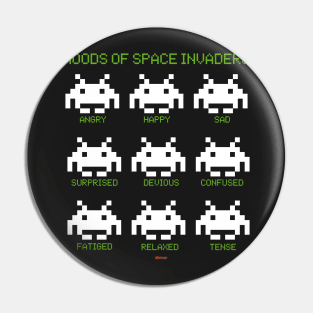 Moods of space invaders Pin