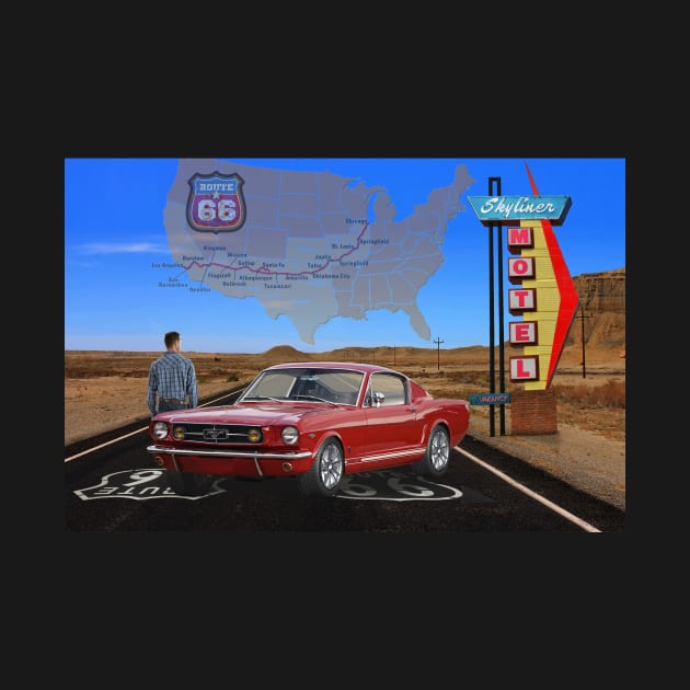 Skyliner Motel Route 66 Road Trip by Mark Richards