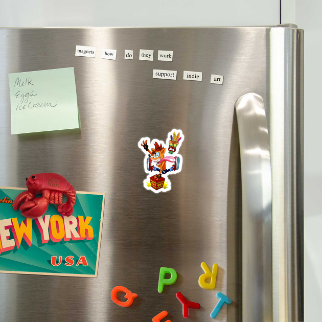 Crash Bandicoot Unofficial Aku Aku Magnet -  Hong Kong