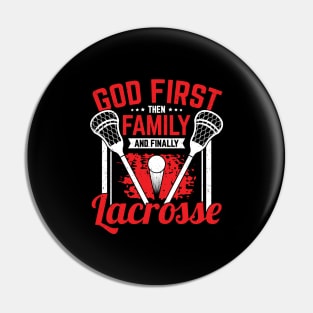 Lacrosse Game Sport Player Coach Gift Pin