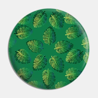 Monstera leaf seamless pattern background. Pin