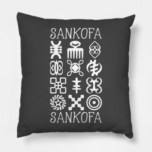 African Adinkra Sankofa Symbols. Pillow