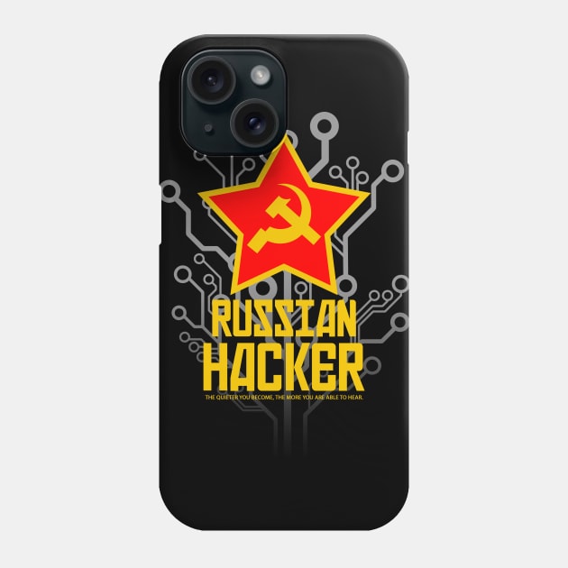 Crazy Russian Hacker Phone Case by rumsport