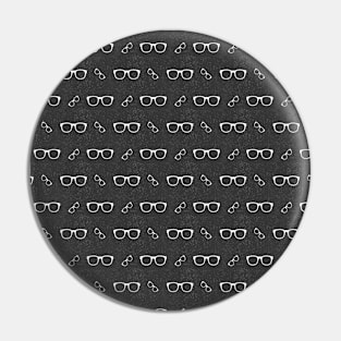 Glasses Pattern | 14 White BG Black Pin