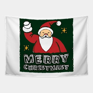 Santa Merry Christmas Tapestry