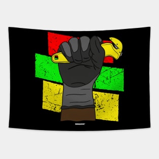 Gloved Fist Coworker Swagazon Associate Black History Month Tapestry