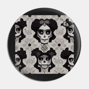 Variation of Catrina La Calavera Pattern Pin