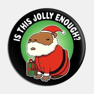 Is this jolly enough Capybara Christmas Pin
