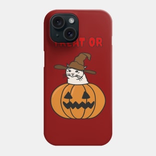 Halloween crying Cat in A Wizard Hat Phone Case