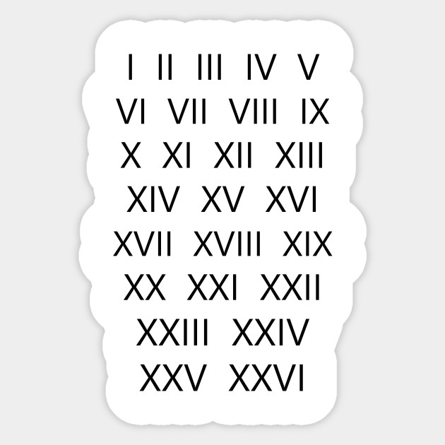Roman Numerals Design Roman Numerals Sticker Teepublic