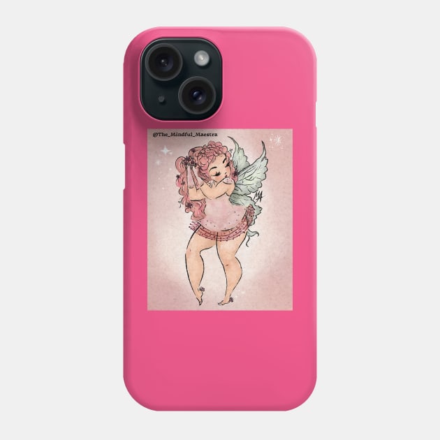 Vintage Cherub Fairy (option with background) Phone Case by The Mindful Maestra