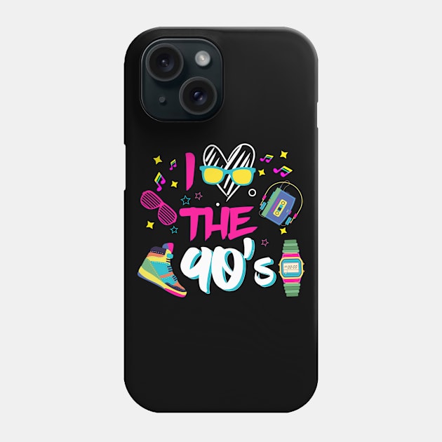 I love the 90s/Retro/Oldschool/90's/Nineties/Lover Phone Case by Krautshirts