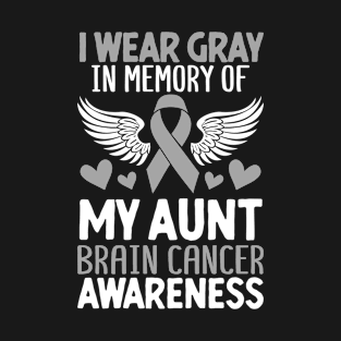 In Memory Of My Aunt Chemotherapy Brain Cancer Awareness T-Shirt