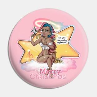 Do you wanna be my friend? Merry Christmas Pin