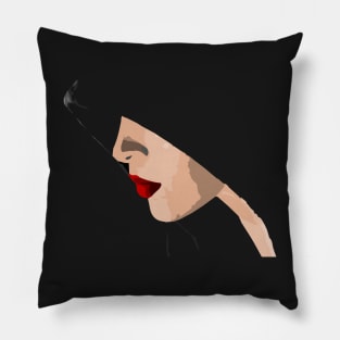 Mysterious girl face Pillow