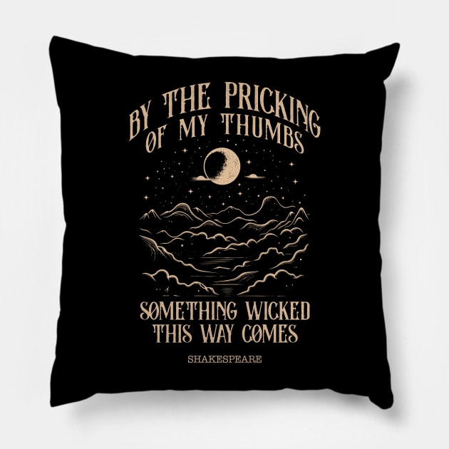 Shakespeare bookish literature poet Pillow by OutfittersAve