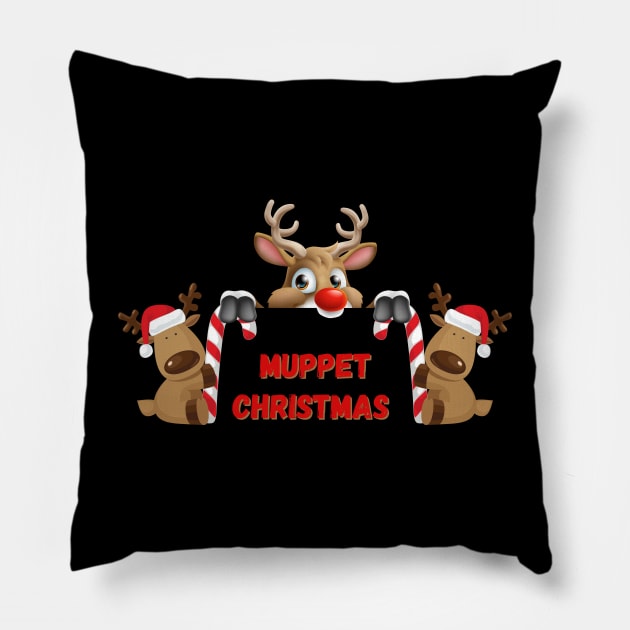 Muppet Christmas carol Pillow by TeePixel Studio