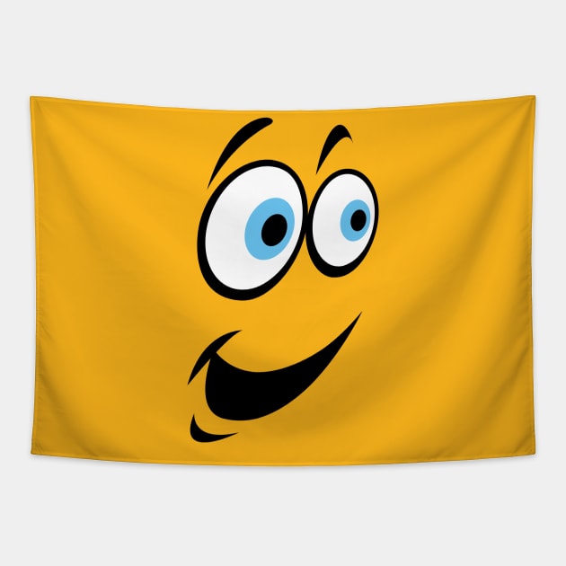 funny cute cartoon face Tapestry by MNZStar