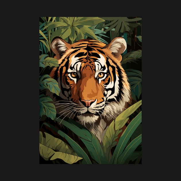 Jungle Tiger Face by JunkyDotCom