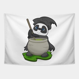 Panda Halloween Witch Magic potion Tapestry