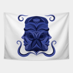 Gemini Zodiac Sign - Blue Tapestry