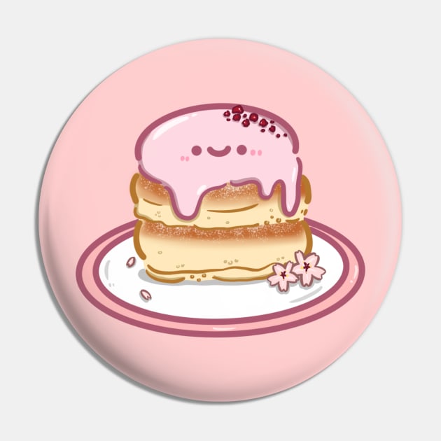 Kawaii japanese sakura fluffy souffle pancake design sticker Pin by Marie.c.doodles