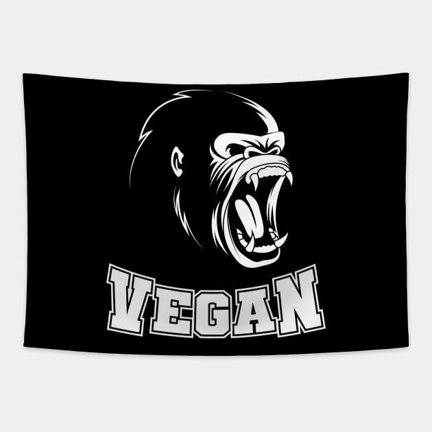 Vegan Gorilla Gift Tapestry by Delightful Designs