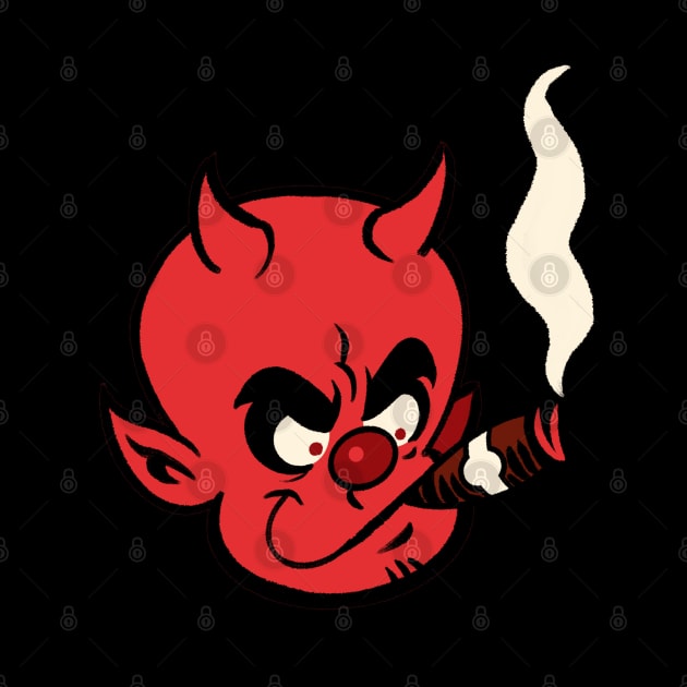 Retro Smoking Little Devil by Wardellb